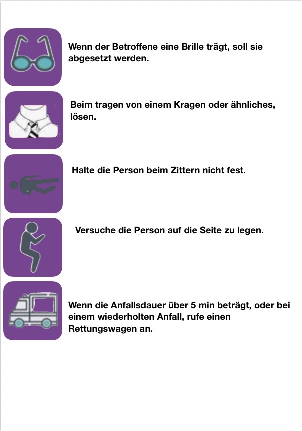 Erste Hilfe bei Anfall